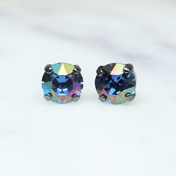 Sapphire GB Champagne Crystal Stud Earrings