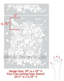 French Floral Damask Stencil