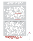 French Floral Damask Stencil