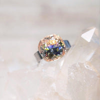 Silk GB Cushion Cut Crystal Ring