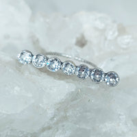 Horizontal Bar Crystal Ring