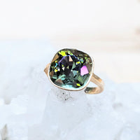 Verde Cushion Cut Crystal Ring