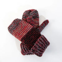 Red Striped Knit Mitten