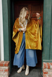 Savoy Velvet Kimono - Marigold: L/XL
