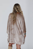 Savoy Velvet Kimono - Taupe: L/XL