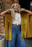 Savoy Velvet Kimono - Marigold: S/M