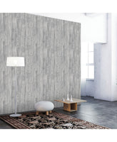 Pewter Woodgrain Peel & Stick Wallpaper