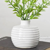 White Stripe Vase
