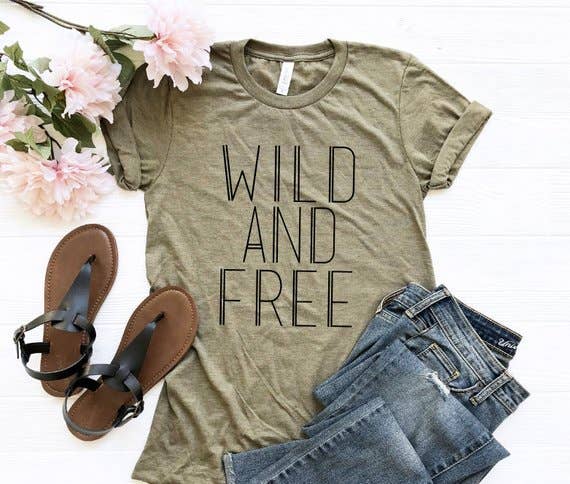"WILD AND FREE" Graphic Tee