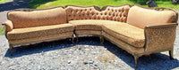 Gold Three Piece Sectional Couch