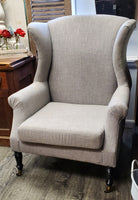 Grey Wingback Chair