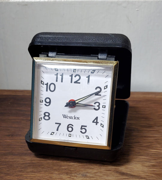 Black Westclox Travel Clock