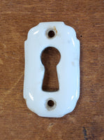 White Porcelain Escutcheon Keyhole Cover