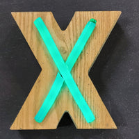 Wood & Neon Letter