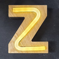 Wood & Neon Letter