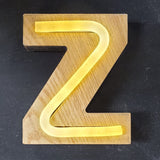 Wood & Neon Letter