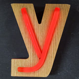 Wood & Neon Letter