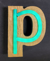 Wood & Neon Letter