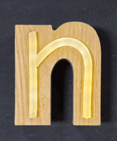 Wood & Neon Letter