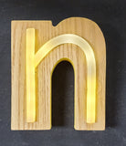 Wood & Neon Letter