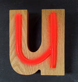 Wood & Neon Letter