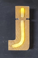 Wood & Neon Letter