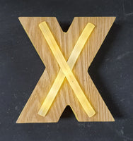 Wood & Neon Letter