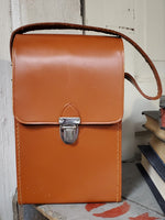 Vintage Travel Bar Set in Leather Bag