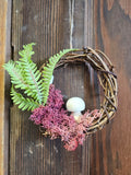 Mini Wood Mushroom Wreath