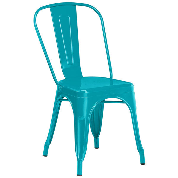 Blue Metal Chair