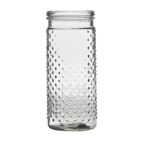 12.25" Clear Glass Hobnail Jar