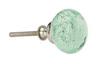 Light Green Bubble Glass Knob