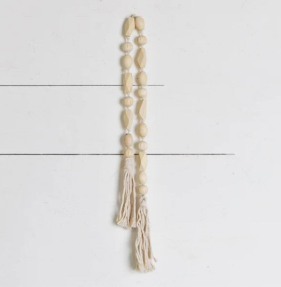 Natural Beaded Tassel Garland