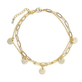 Delicate and Brushed Circle Bracelet