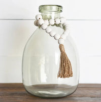 Whitewash Beaded Tassel