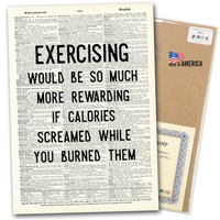 "Exercising more rewarding" Dictionary Print