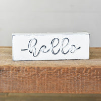 Metal "hello" Sign