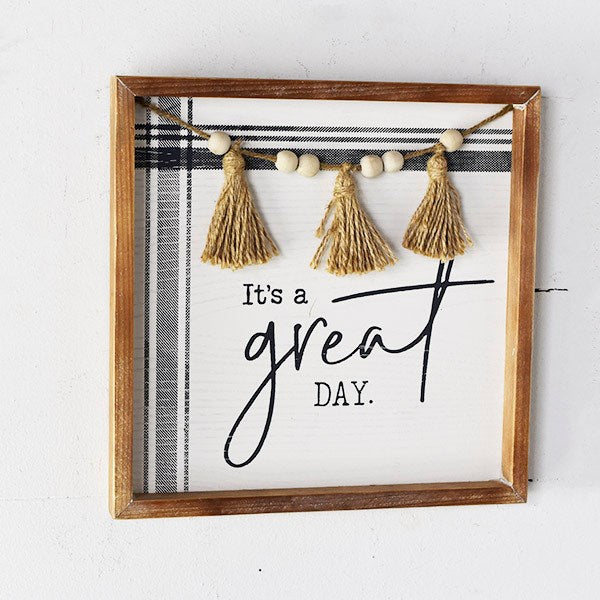 "Great Day" Beaded Sign
