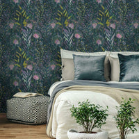 Blue Dandelion Peel & Stick Wallpaper