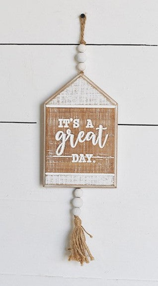 "It's a Great Day" Beaded Hanger