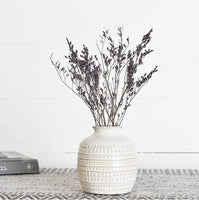 White Patterned Vase