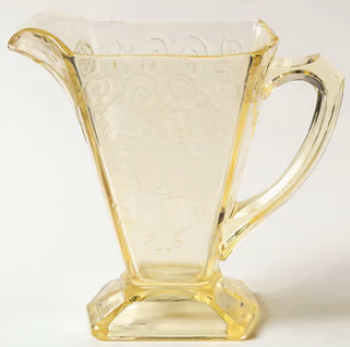 Antique Yellow Depression Glass Creamer - Lorain