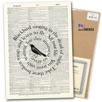 "Black Bird Singing" - Vintage Dictionary Print