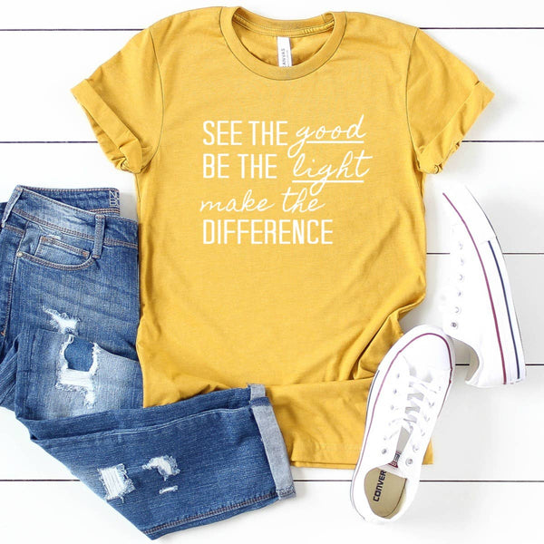 "See the Good..." Graphic Tee in Bright Blue