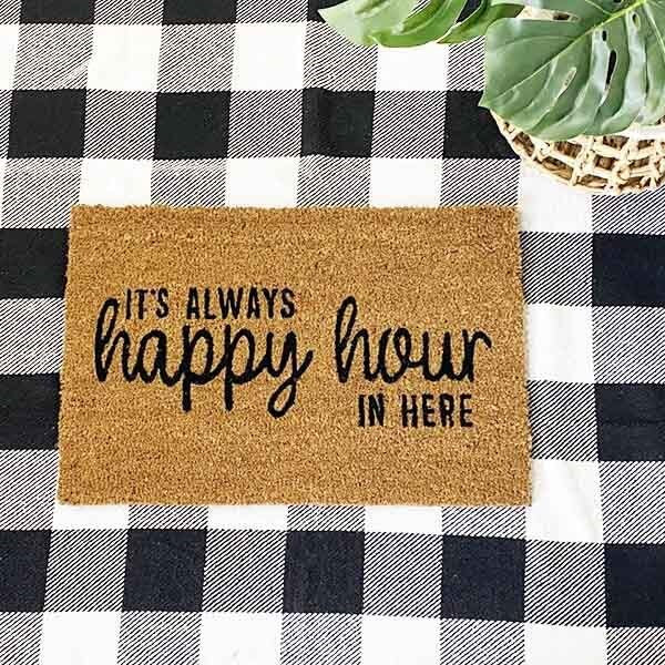 "Happy Hour" Doormat