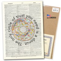 Donut "Circle of Trust" - Vintage Dictionary Print