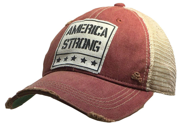 "America Strong Distressed" Hat