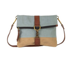 Finley Canvas Fold-Over Convertible Crossbody - Blue