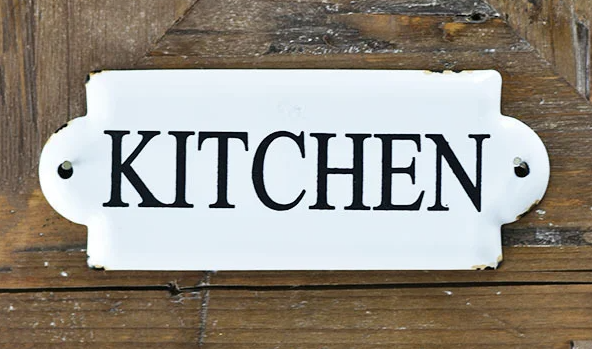Enamel "KITCHEN" Sign