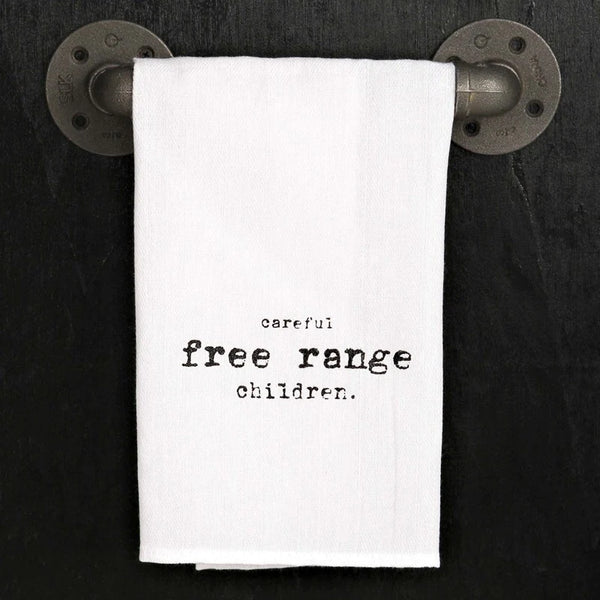"Free Range Children" Tea Towel